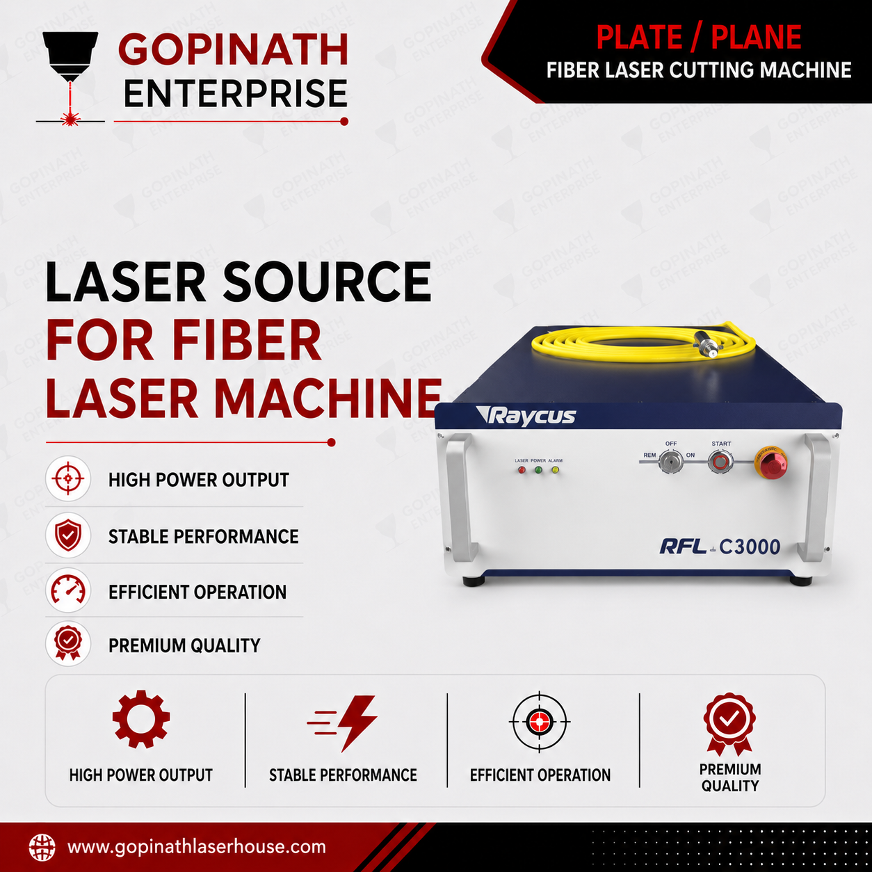 Laser Source for Fiber Laser Machine