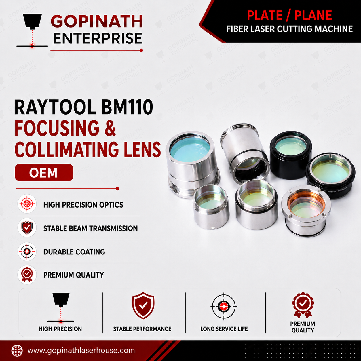 Raytool BM110 - Focusing & Collimating Lens with Assembly (OEM)