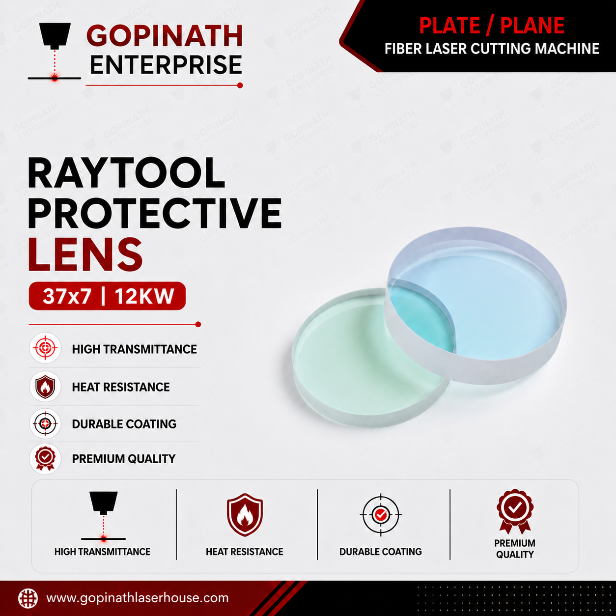 Raytool Original Protective Lens 37x7 | 12kw
